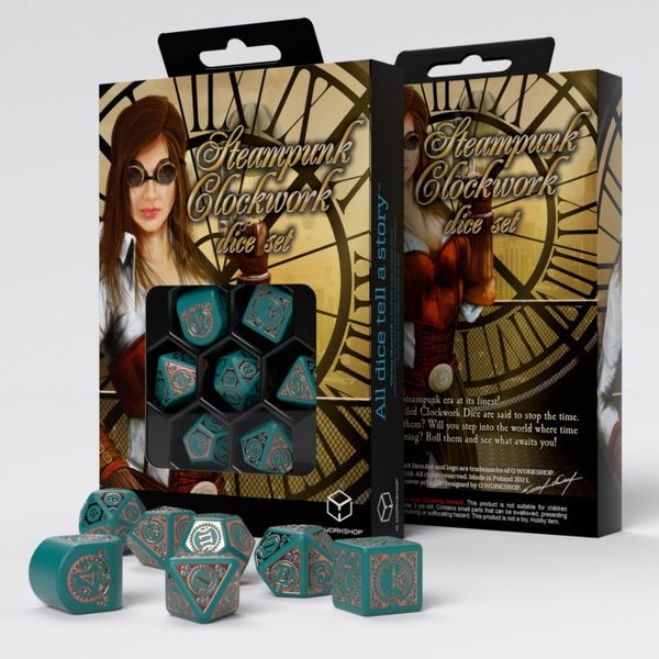 Набір кубиків Steampunk Clockwork: Nautical Apparatus Modern Dice Set