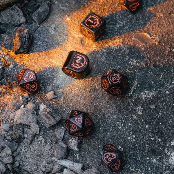 Набір кубиків Dragons Modern Dice Set: Obsidian