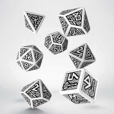 Набір кубиків Dwarven White & black Dice Set