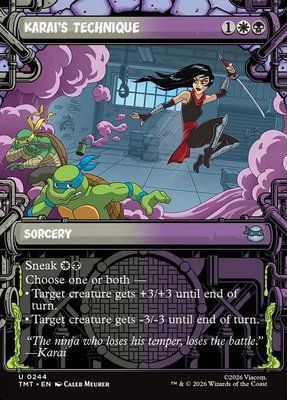 Karai's Technique, Borderless, Showcase, Regular Foil
