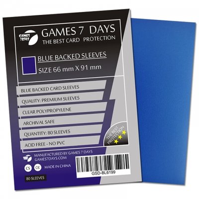 Протектори для карт Games7Days: Blue (66 х 91 мм, 80 шт, Magic the Gathering)